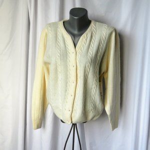 Vintage Ivory Angora Cardigan CWT Cherry & Webb